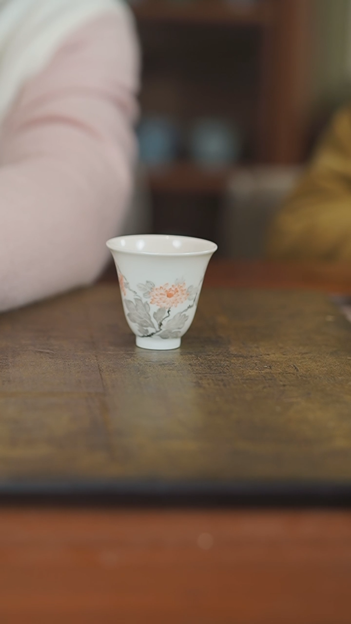 【闪购商品】杯弥云斋云白菊花闻香杯