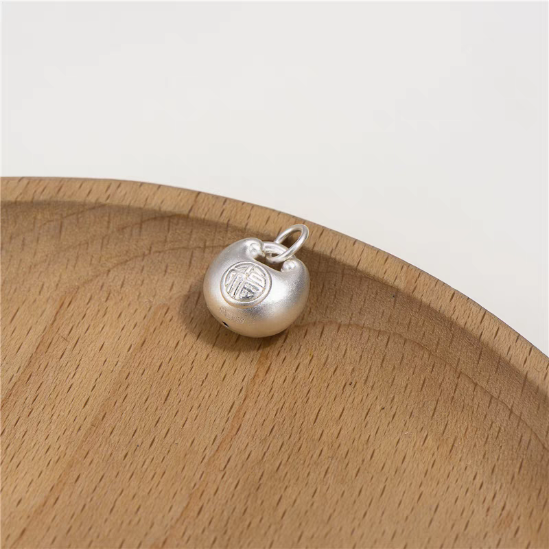 吊坠足银 足银999纯银小胖福吊坠