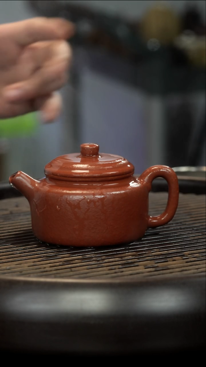 茶壶紫砂九九绝红降坡   德钟壶 