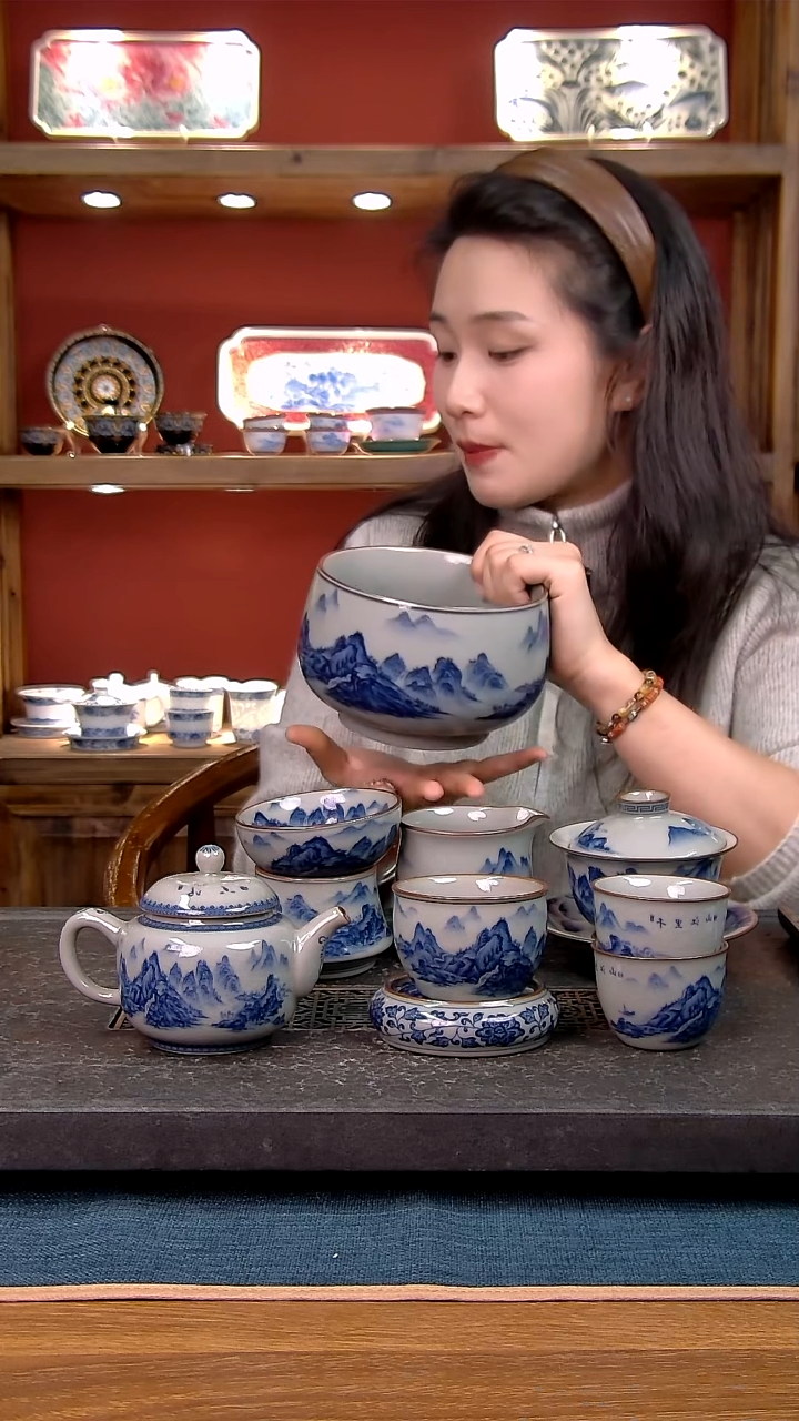 简装家用款9件套 老陶泥开片纹陶瓷茶具