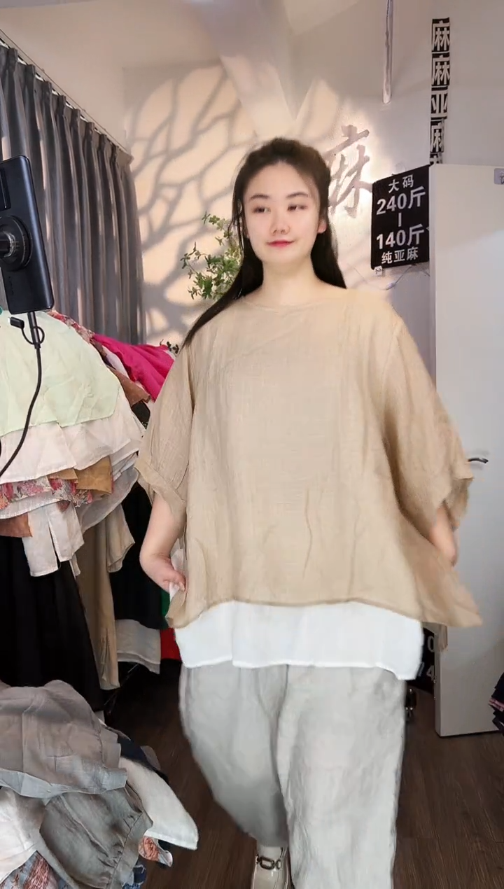 亚麻汉麻苎麻大码女装系列。140斤-250斤