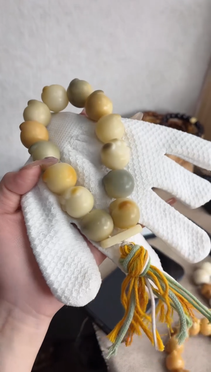 【闪购商品】菩提根/象牙果手串干磨猫爪23mm手持w66