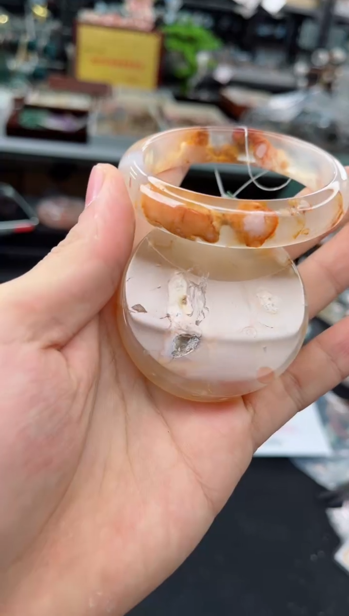 【闪购商品】石英质玉手镯未镶嵌56圈口（赠品镯心）6428412