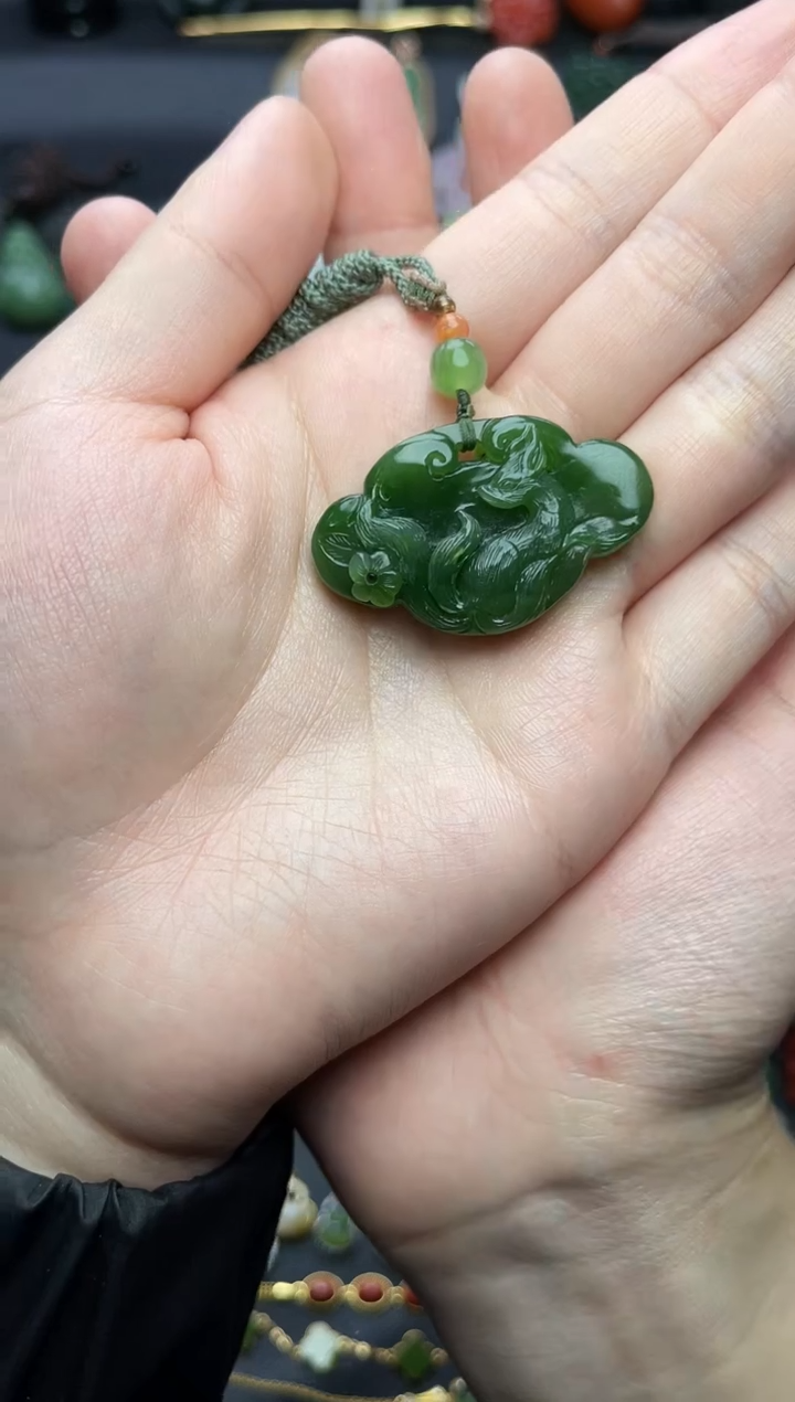 颈饰未镶嵌和田玉九尾06