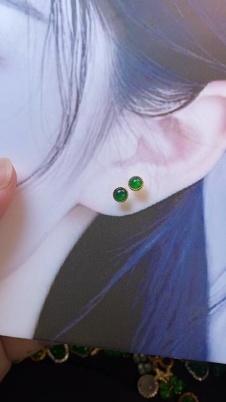 吊坠(不含链)银S925镶嵌翡翠羽*1