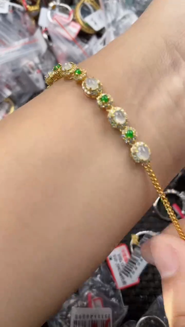 银S925镶嵌戒指翡翠1313  7