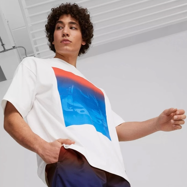 PUMA/彪马男士夏季印花舒适透气百搭休闲运动T恤短袖 538825-02