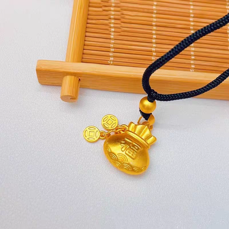 高端铜合金镀真金福袋金钱福精美气质女神