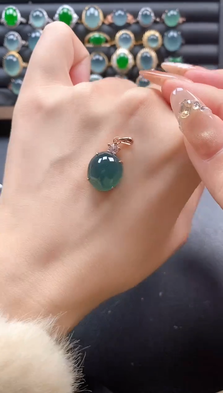 银S925镶嵌戒指翡翠51151