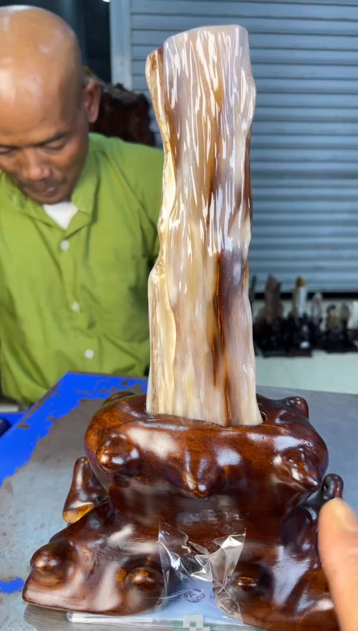 未镶嵌摆件硅化玉7