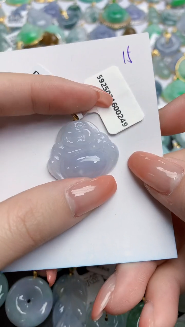 【闪购商品】翡翠颈饰18K金镶嵌天然缅甸翡翠A货