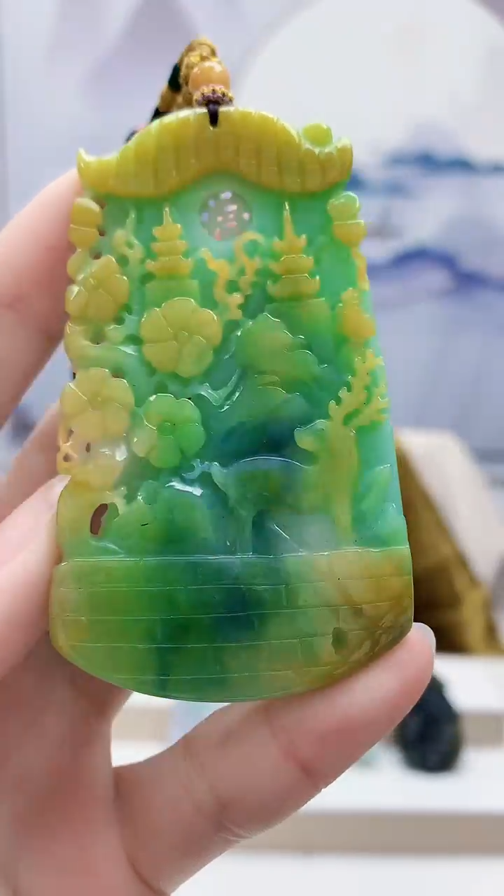 未镶嵌定制翡翠4852ry-毛货挂件239