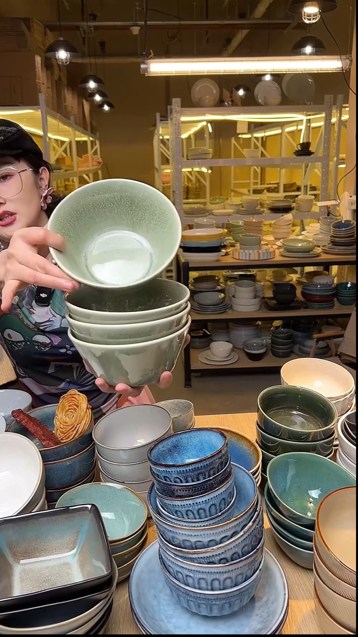 瓷60外贸尾货窑变釉下彩默认微瑕