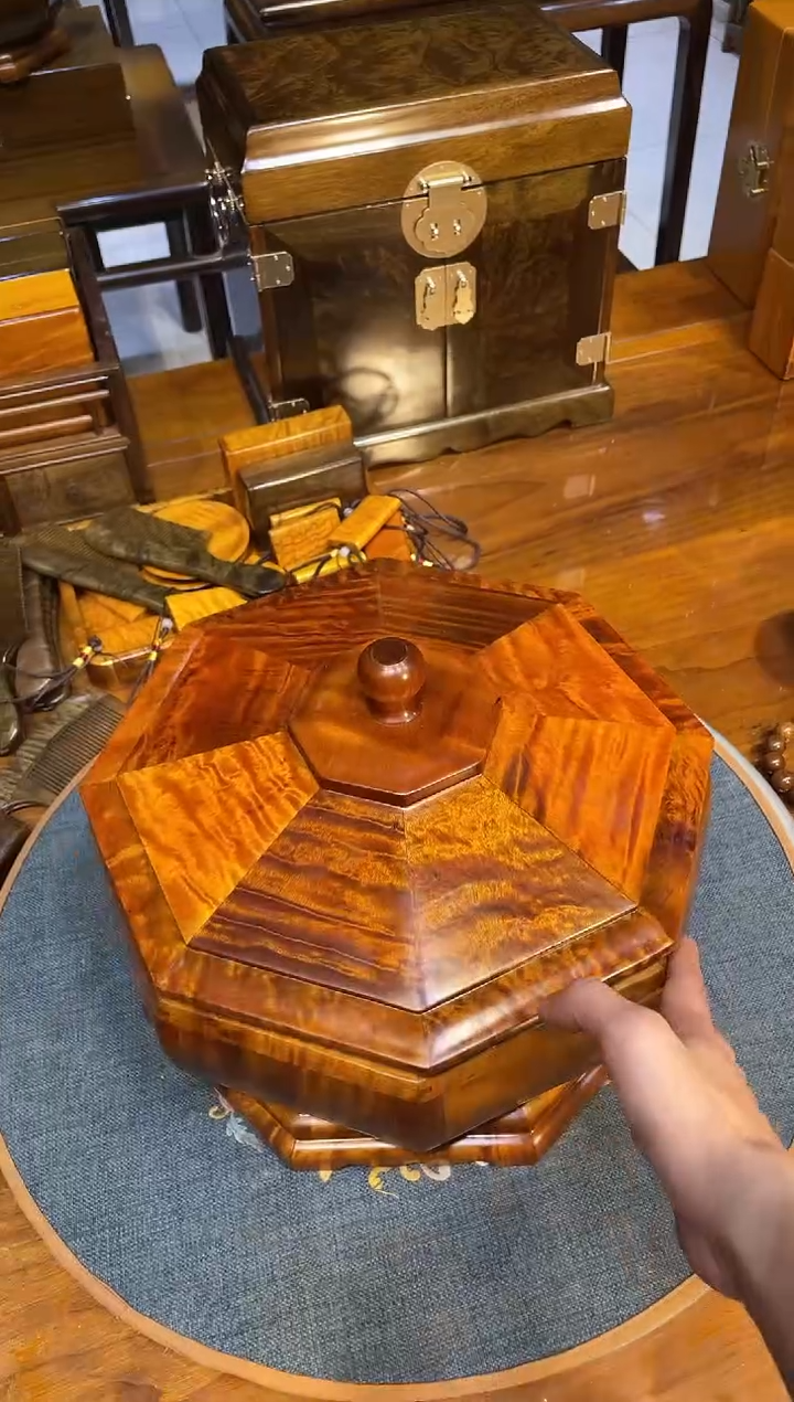 乌木类成套家具金丝楠果盘 s36