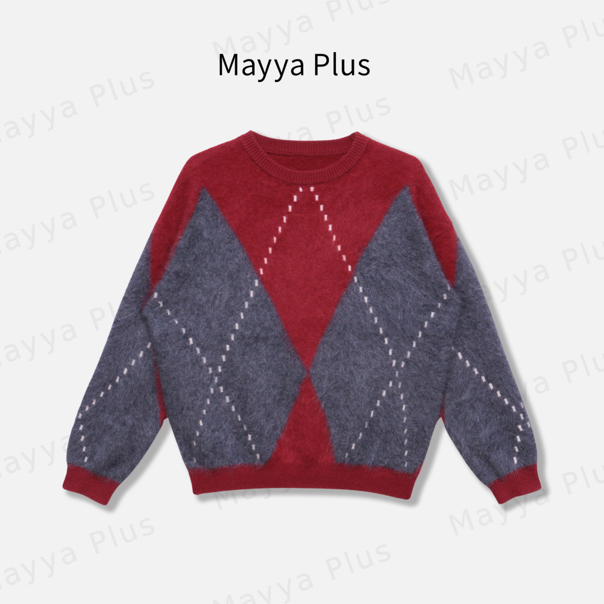 【冬日柔软】毛茸茸百搭蚕丝羊绒羊毛衣32547050