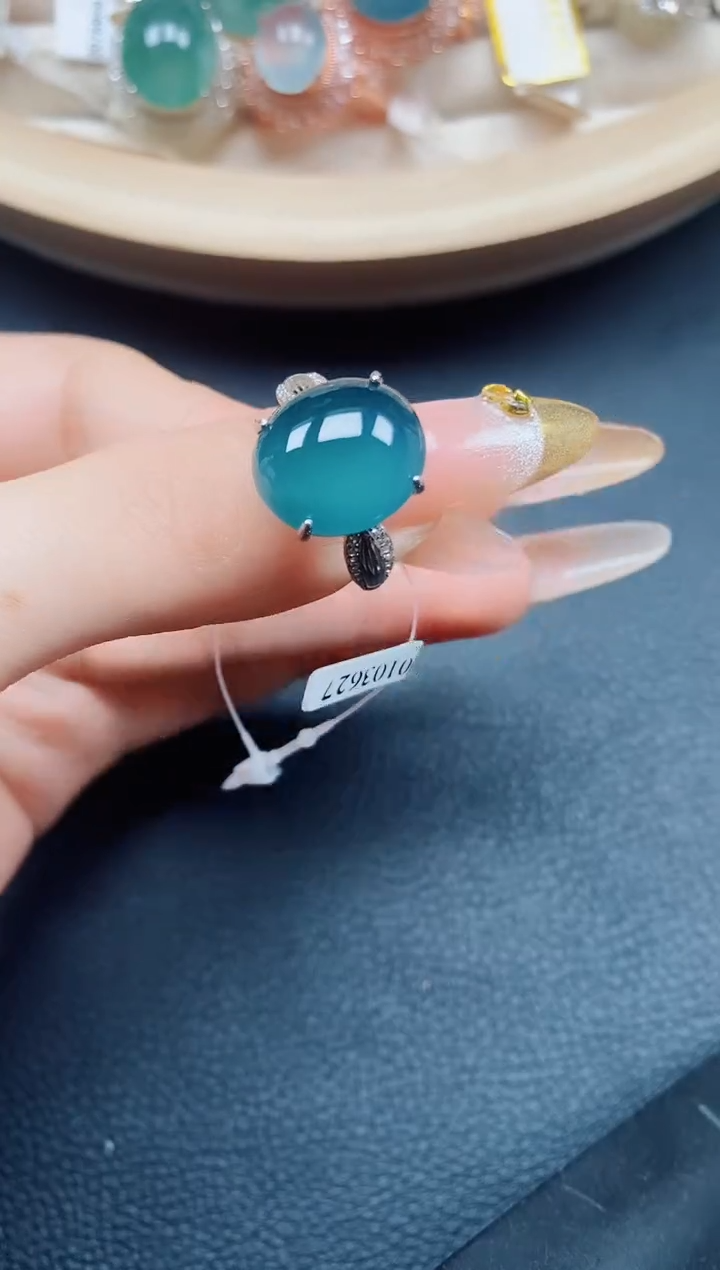 【闪购商品】翡翠戒指银S925镶嵌翡翠