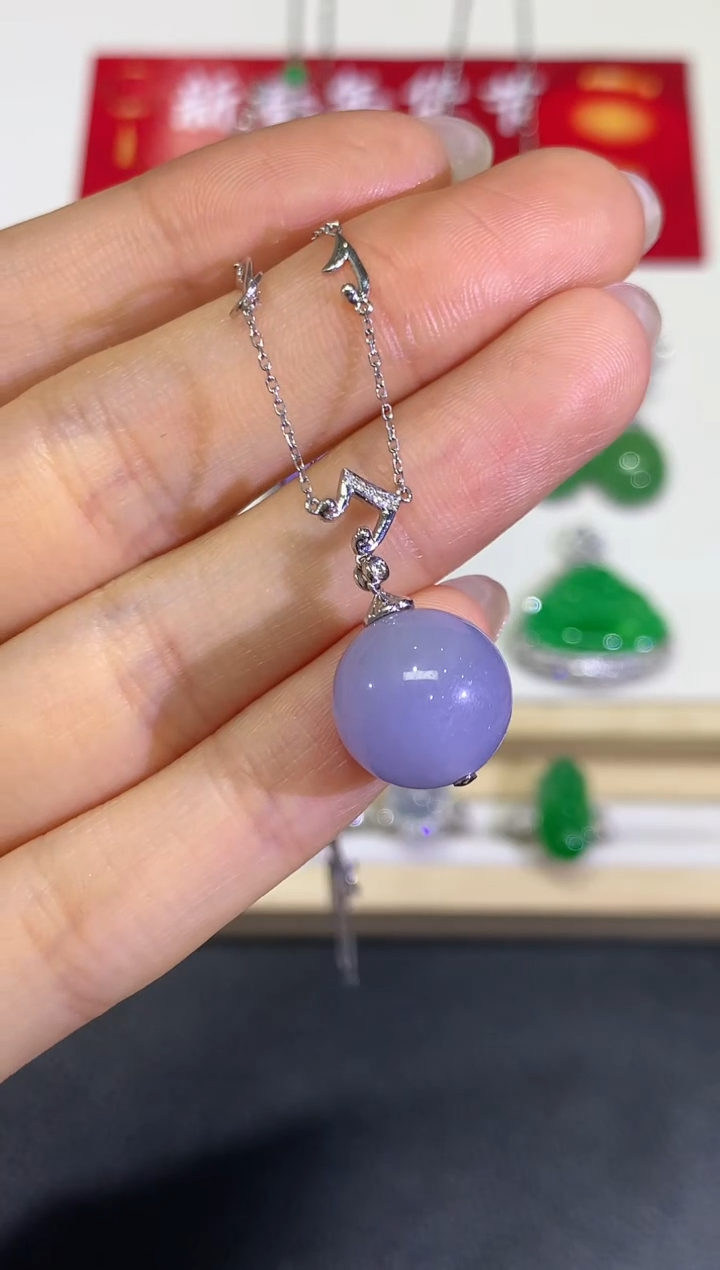 【闪购商品】翡翠颈饰18K金镶嵌团购13