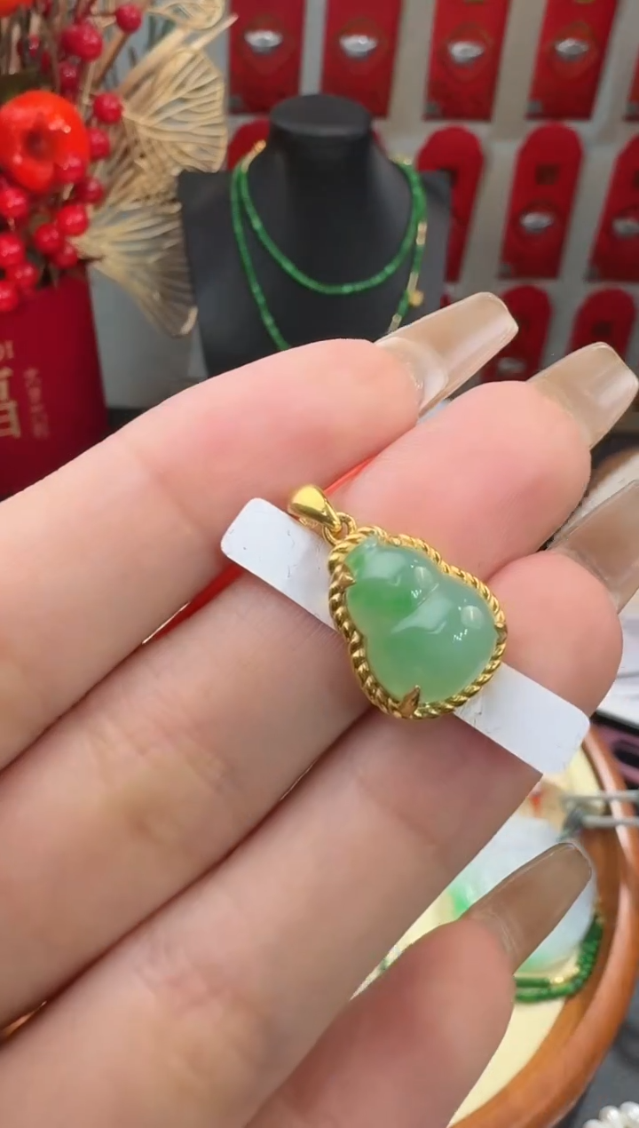 【闪购商品】翡翠颈饰银S925镶嵌挂件