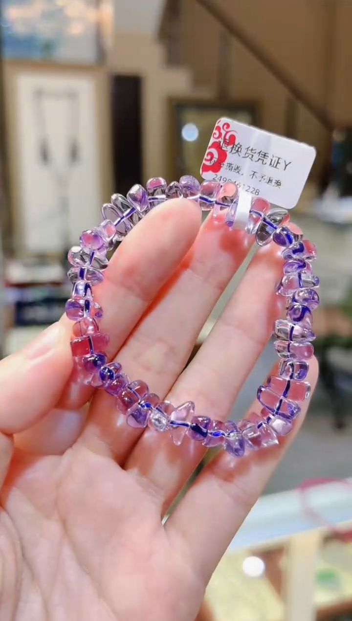 【闪购商品】水晶手串未镶嵌碎银子紫水晶手串Y
