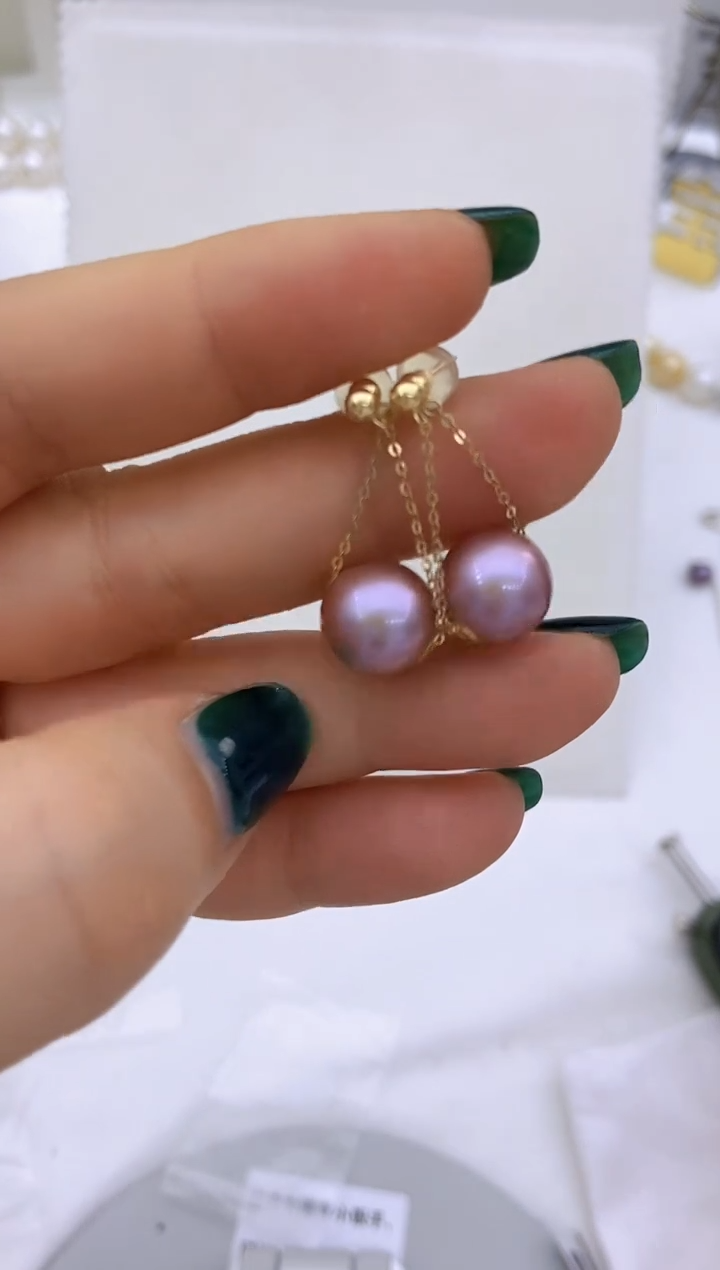 【闪购商品】淡水珍珠耳饰18K金镶嵌41 10-11mm