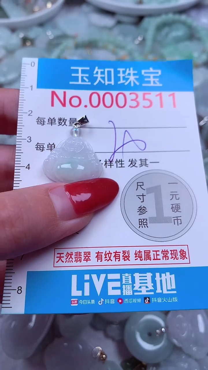 吊坠(不含链)未镶嵌翡翠3511