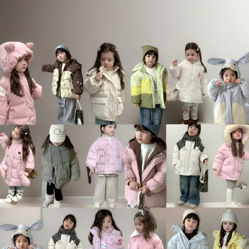 二泡家韩版男女童童装扣号