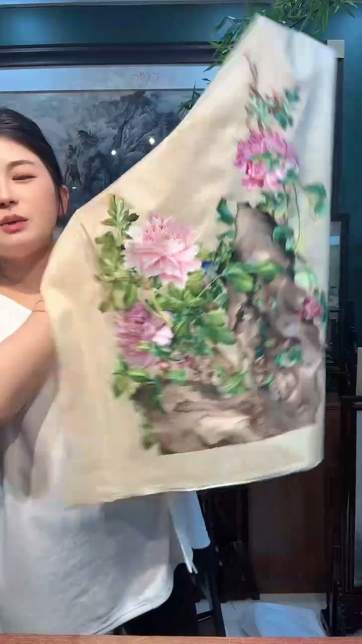 横款非遗苏绣手工刺绣装饰画不包邮