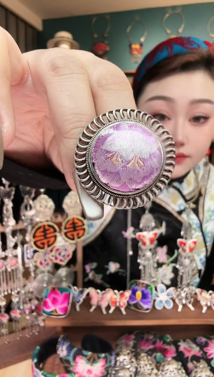 刺绣纯手工民族风刺绣戒指