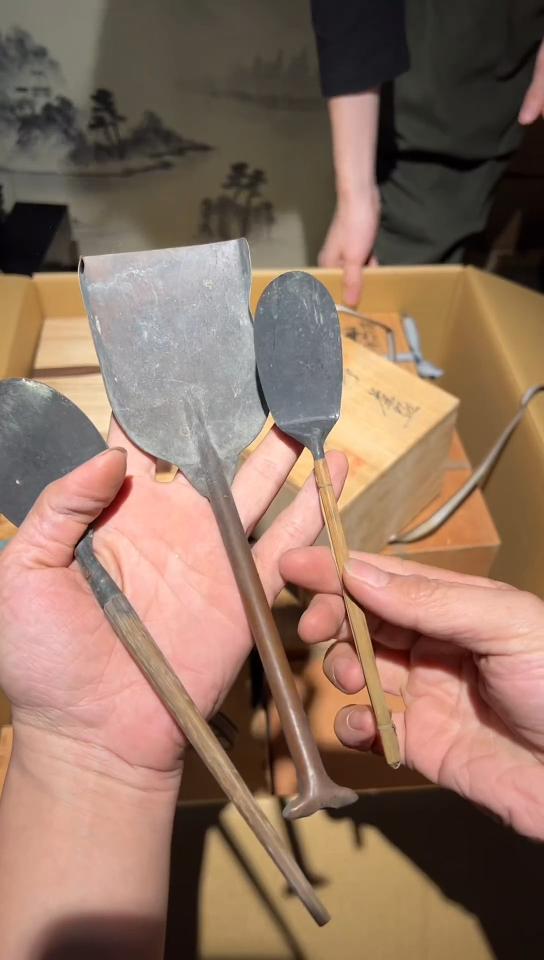 铜A4114铜制中古周边/3有一个微变形