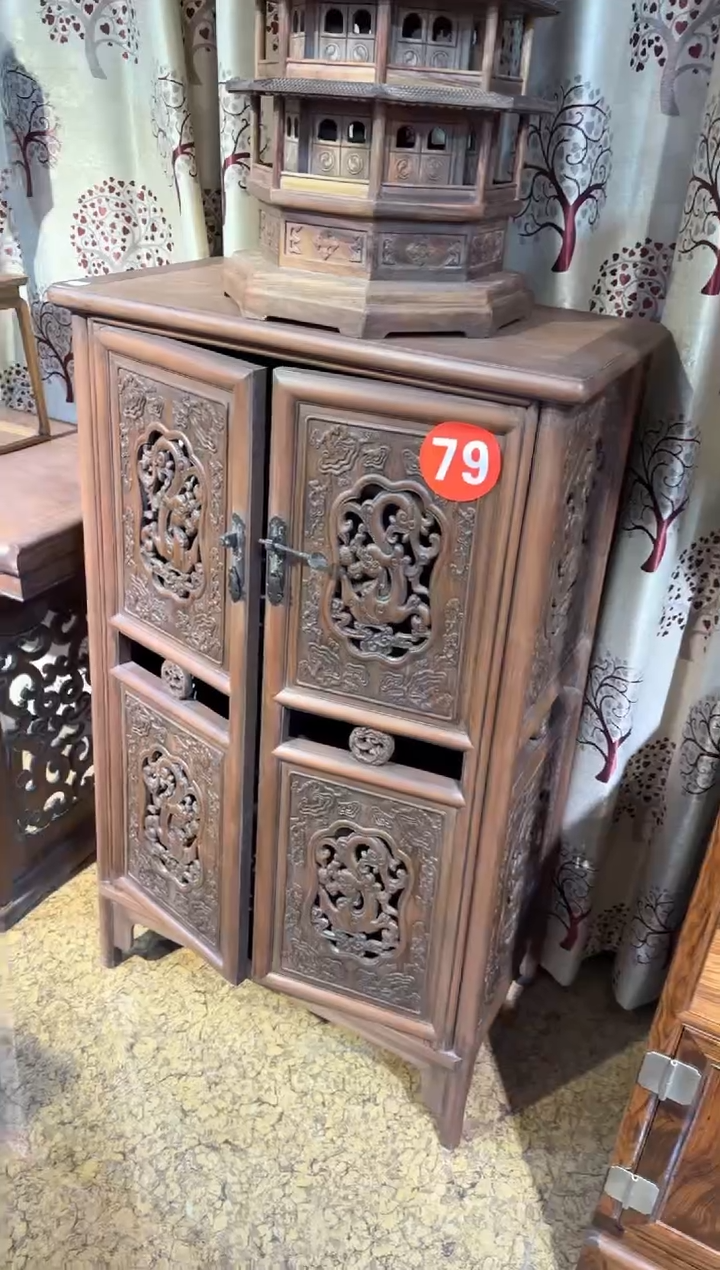 【闪购商品】木花梨木    圆角柜  工艺品