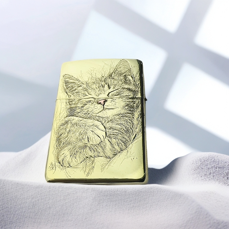 ZIPPO打火机 虎猫 168盔甲煤油打火机 DYJ1