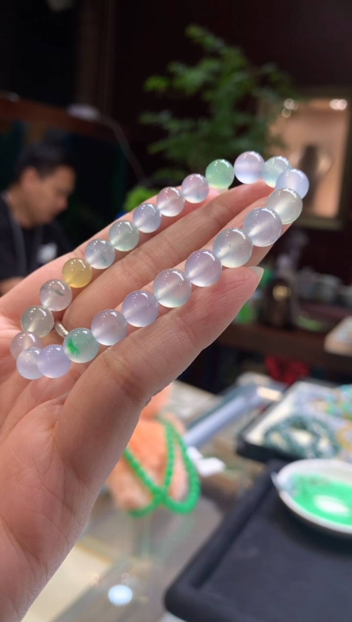 未镶嵌手串翡翠时***筝A393|98000