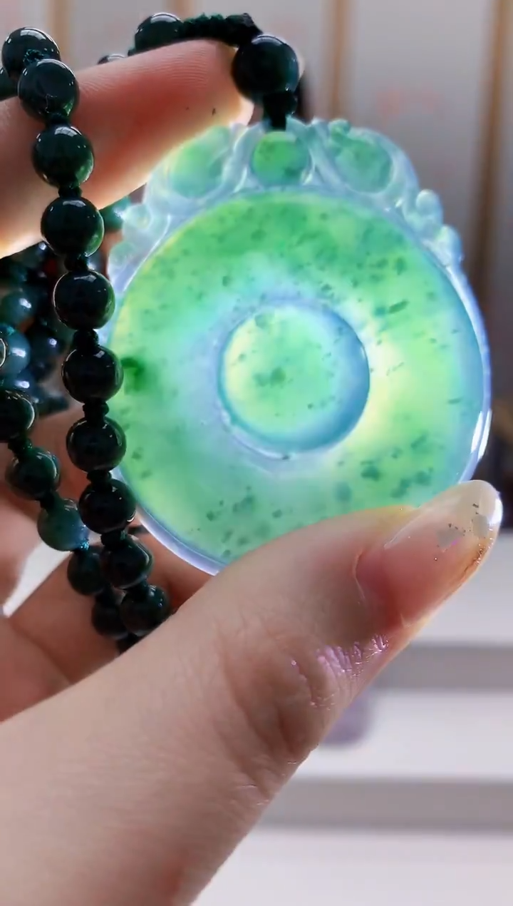 未镶嵌定制翡翠美*5161jw-毛货挂件