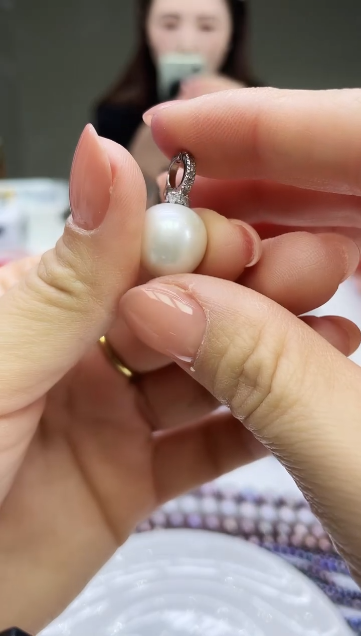 未镶嵌吊坠淡水珍珠白色系吊坠