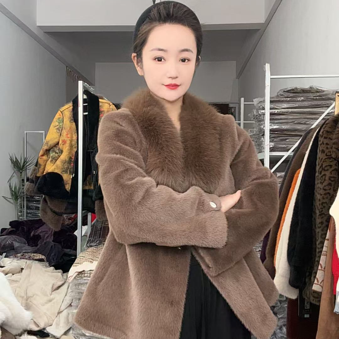 [笑笑专属]私人定制女士貂绒外套时尚毛领气质爆款推荐6101