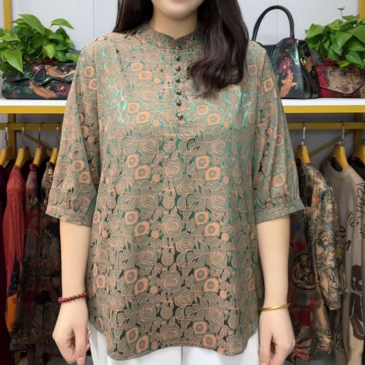 8906款春季新款排扣衬衫