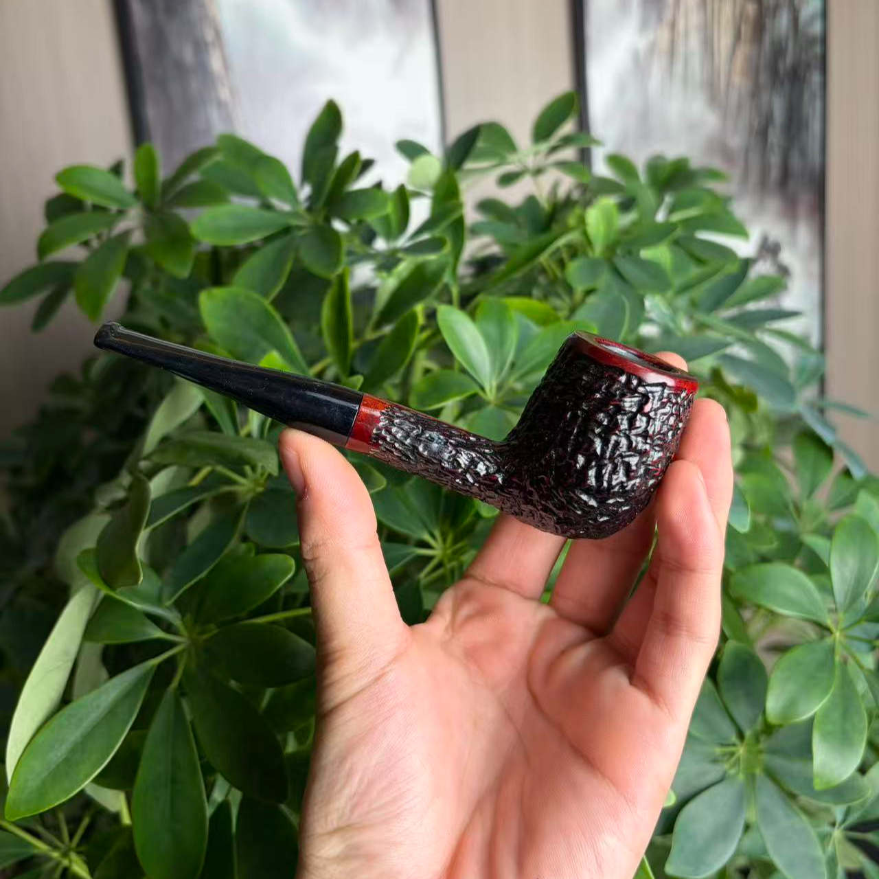 意大利石楠木经典撞球烟斗9mm直式可装过滤芯新手入门适用