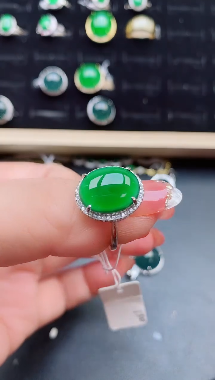 【闪购商品】翡翠戒指银S925镶嵌21212