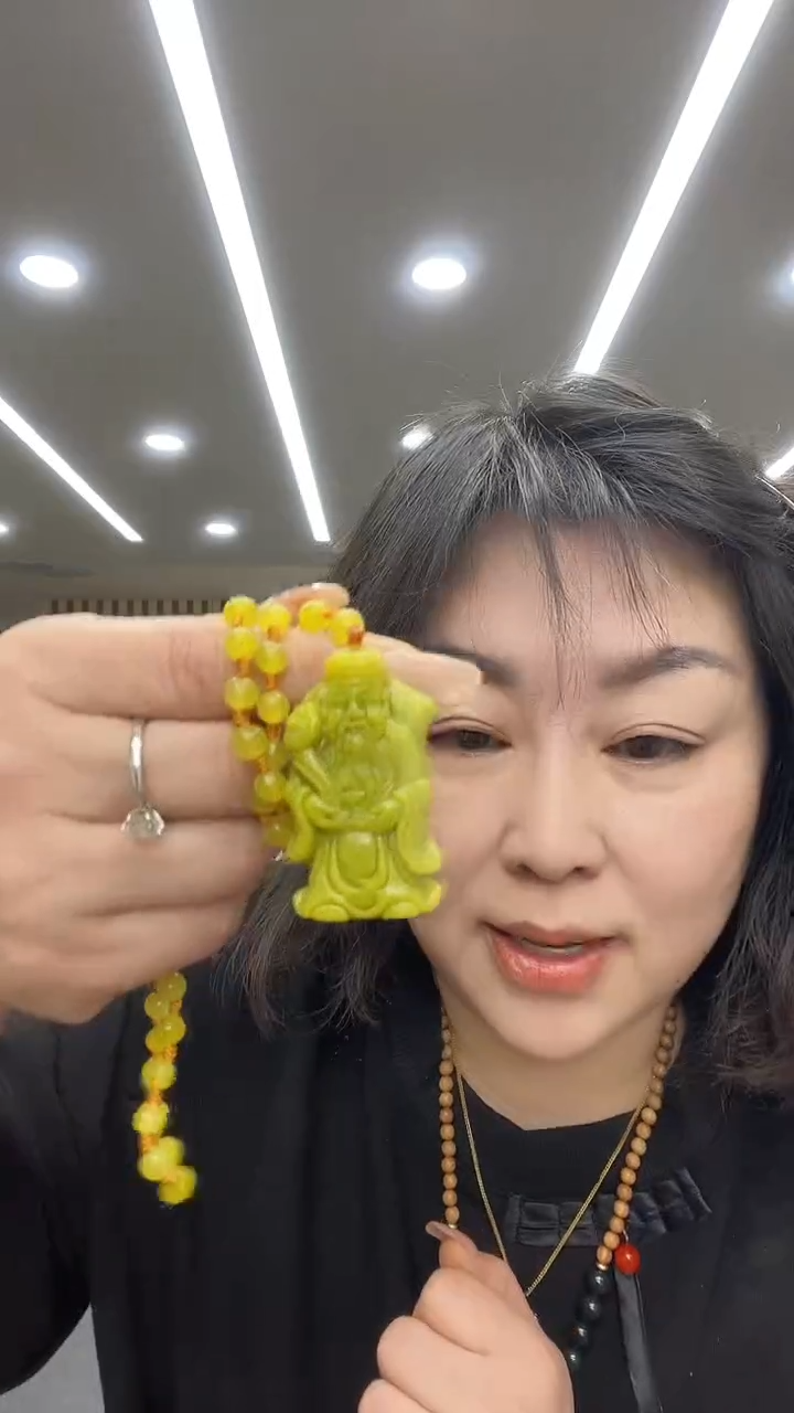 未镶嵌蛇纹石玉手串财神多样式发货随机发一