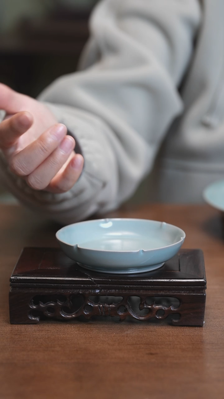 【闪购商品】Y宝丰宋官窑原产地汝瓷葵口洗