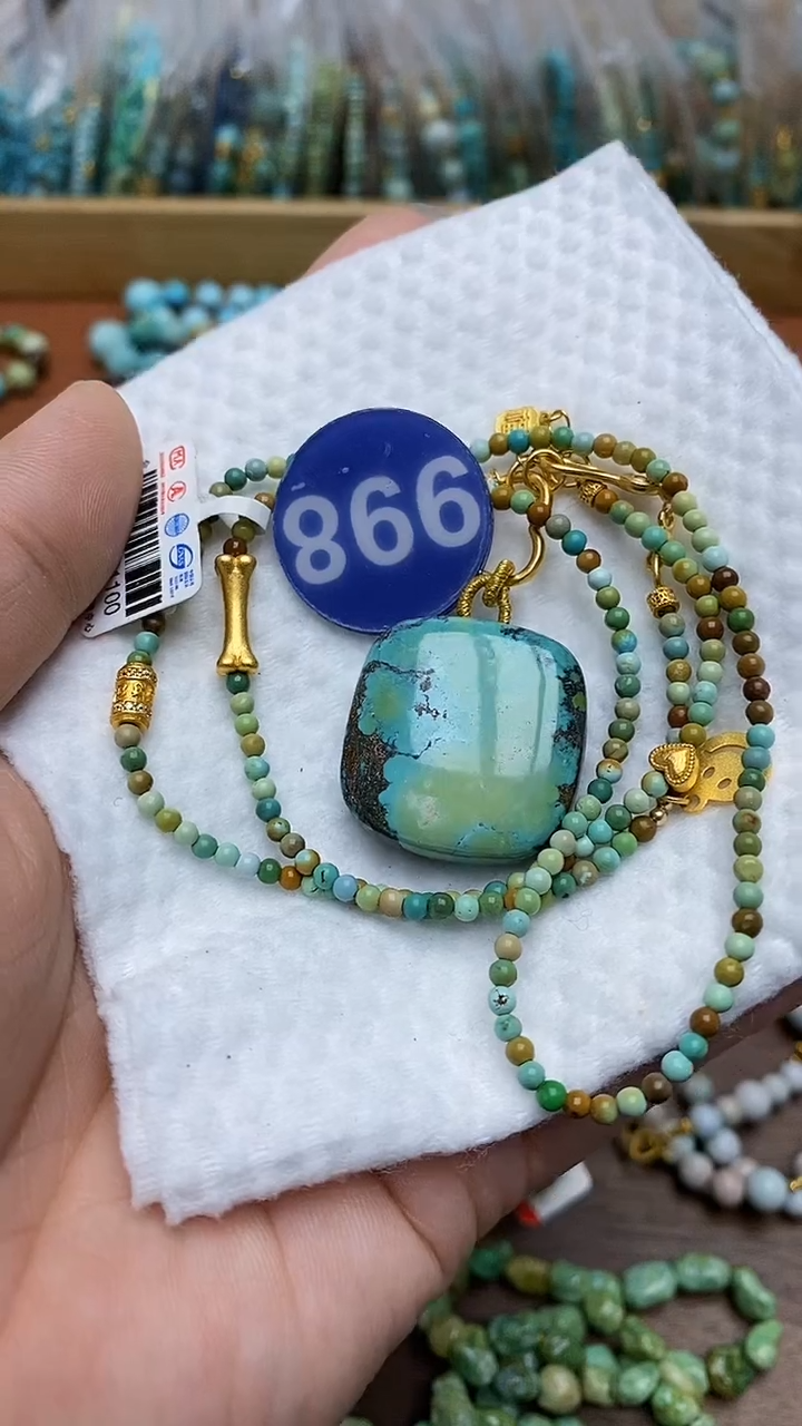 【闪购商品】绿松石项链银S925镶嵌998