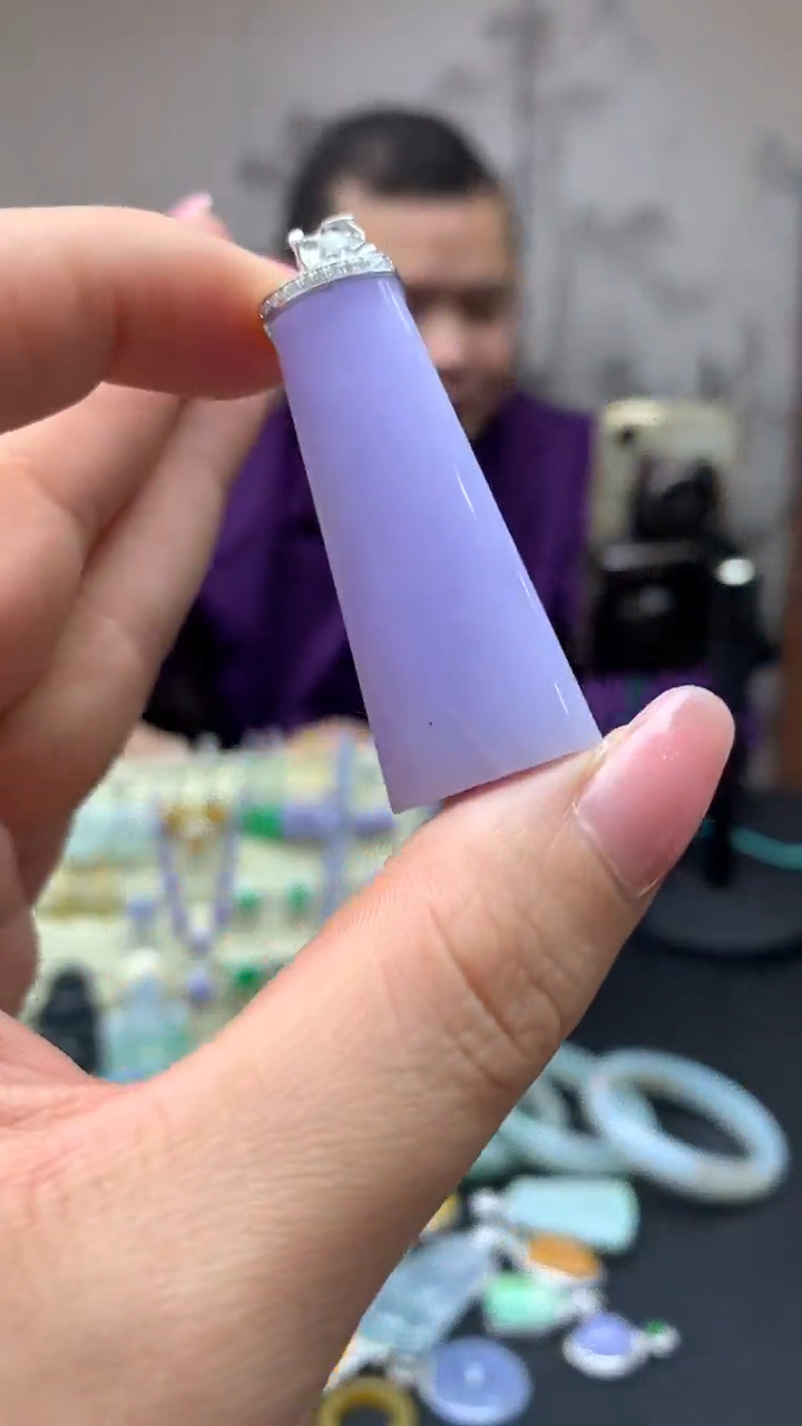 【闪购商品】翡翠颈饰18K金镶嵌3-天然翡翠