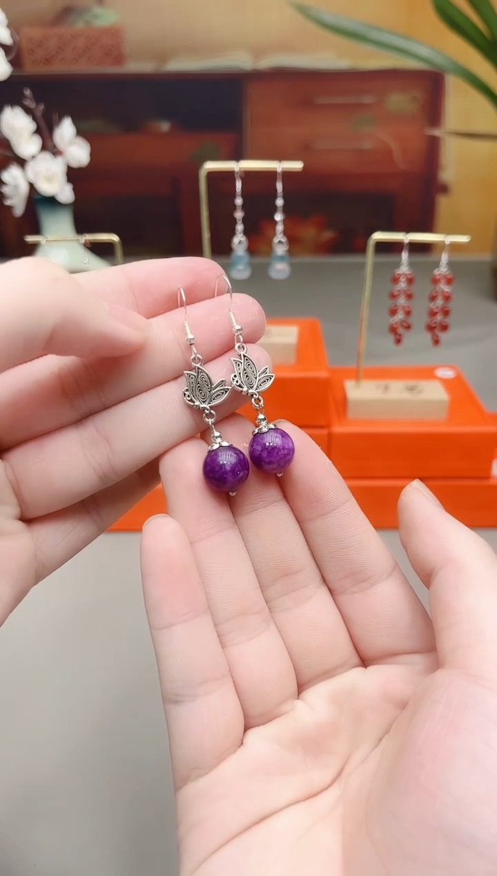 未镶嵌耳钉玛瑙/玉髓106