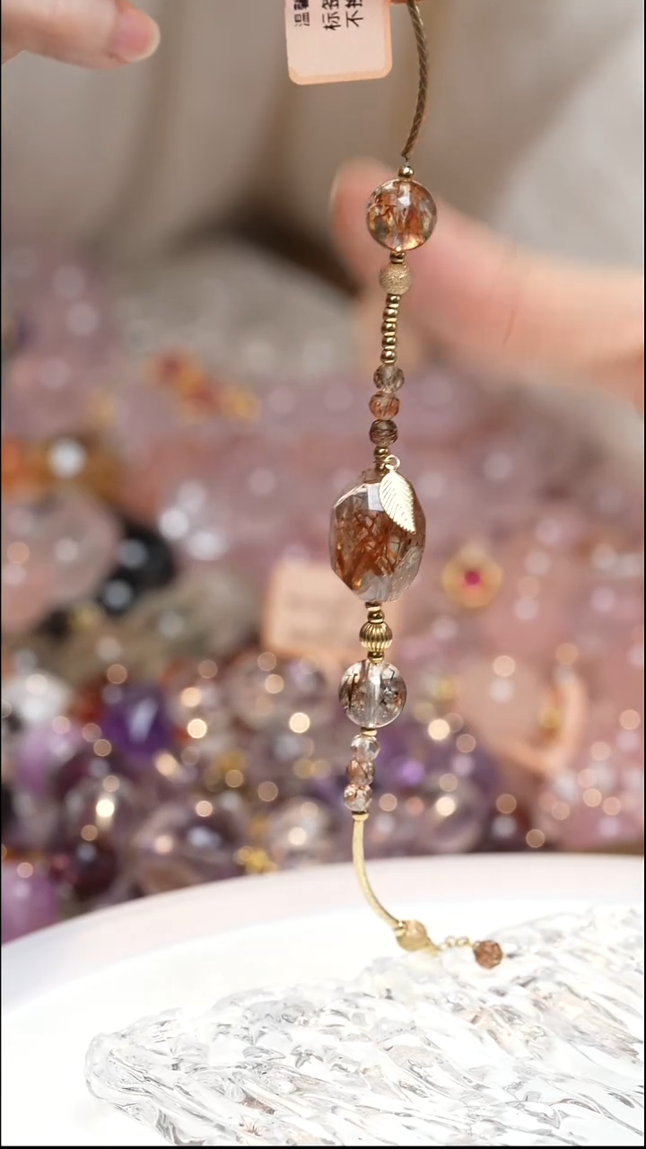 未镶嵌手串水晶黑金超七手串·MM0025SEP081L029