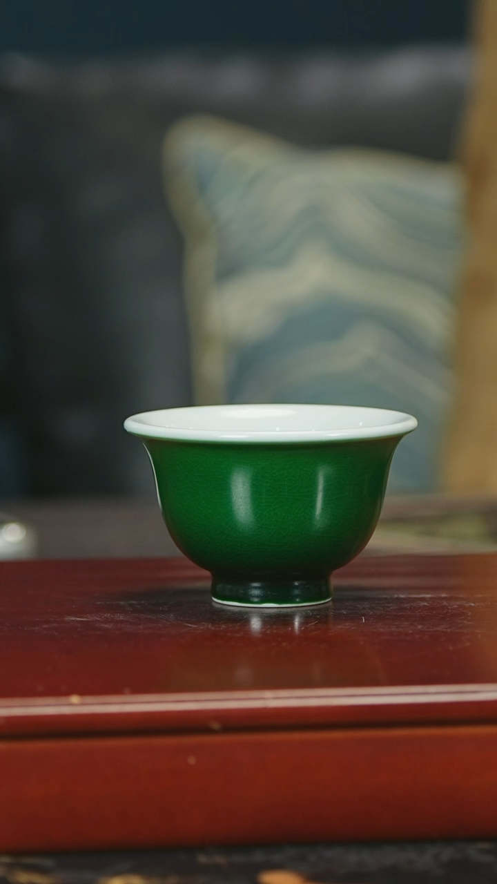 【闪购商品】瓷堂里郎窑绿杯子