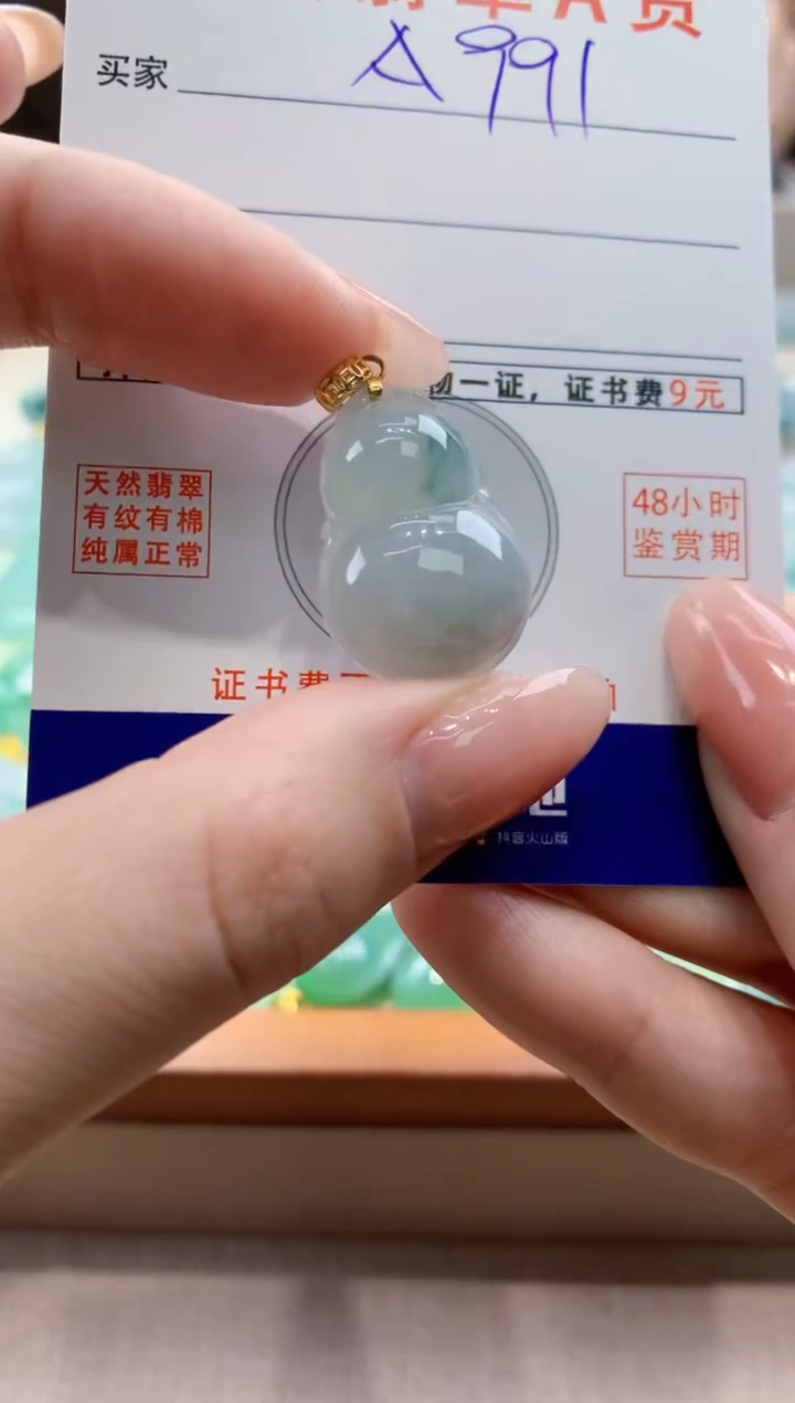 颈饰未镶嵌翡翠天然A货翡翠挂件