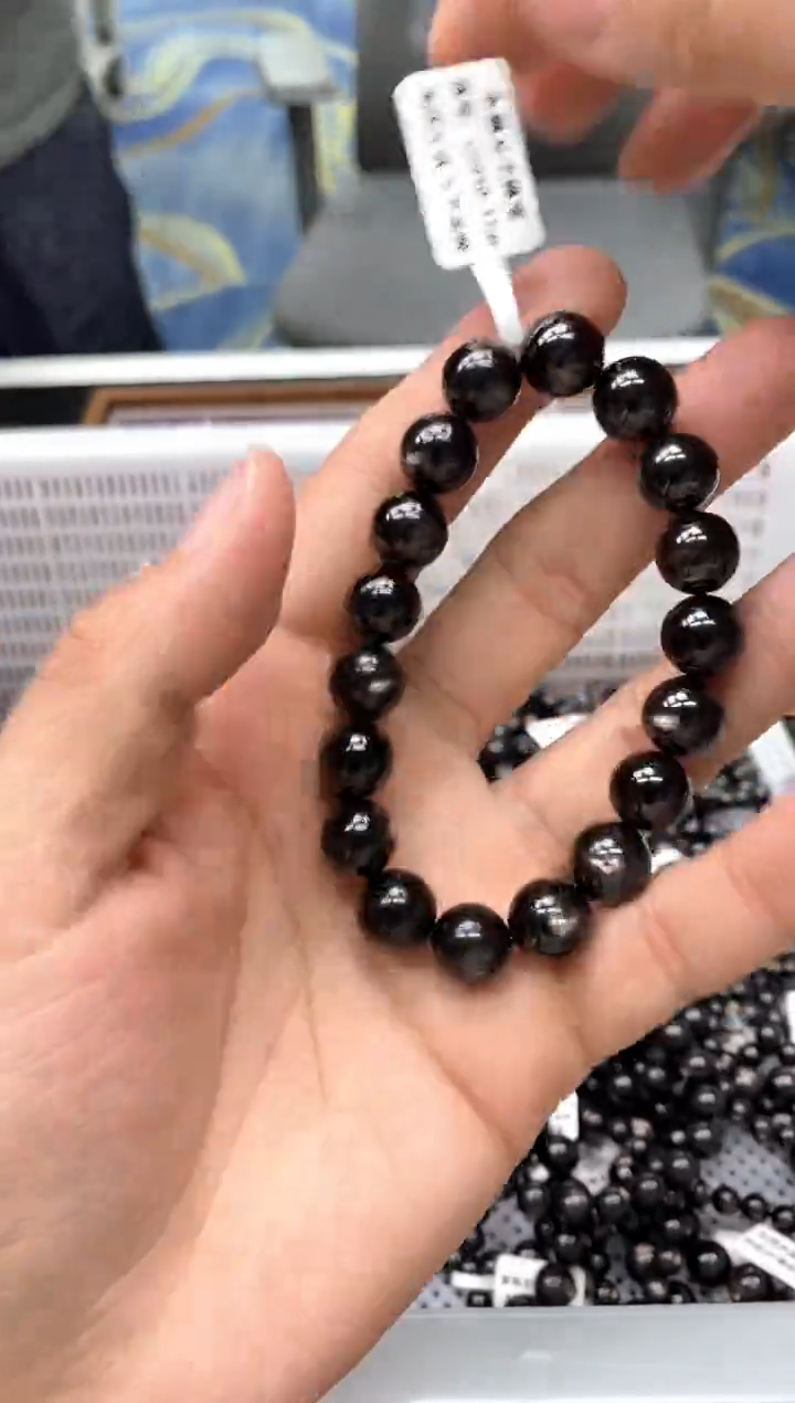 未镶嵌辉石手串阿*酱4金运石11mm