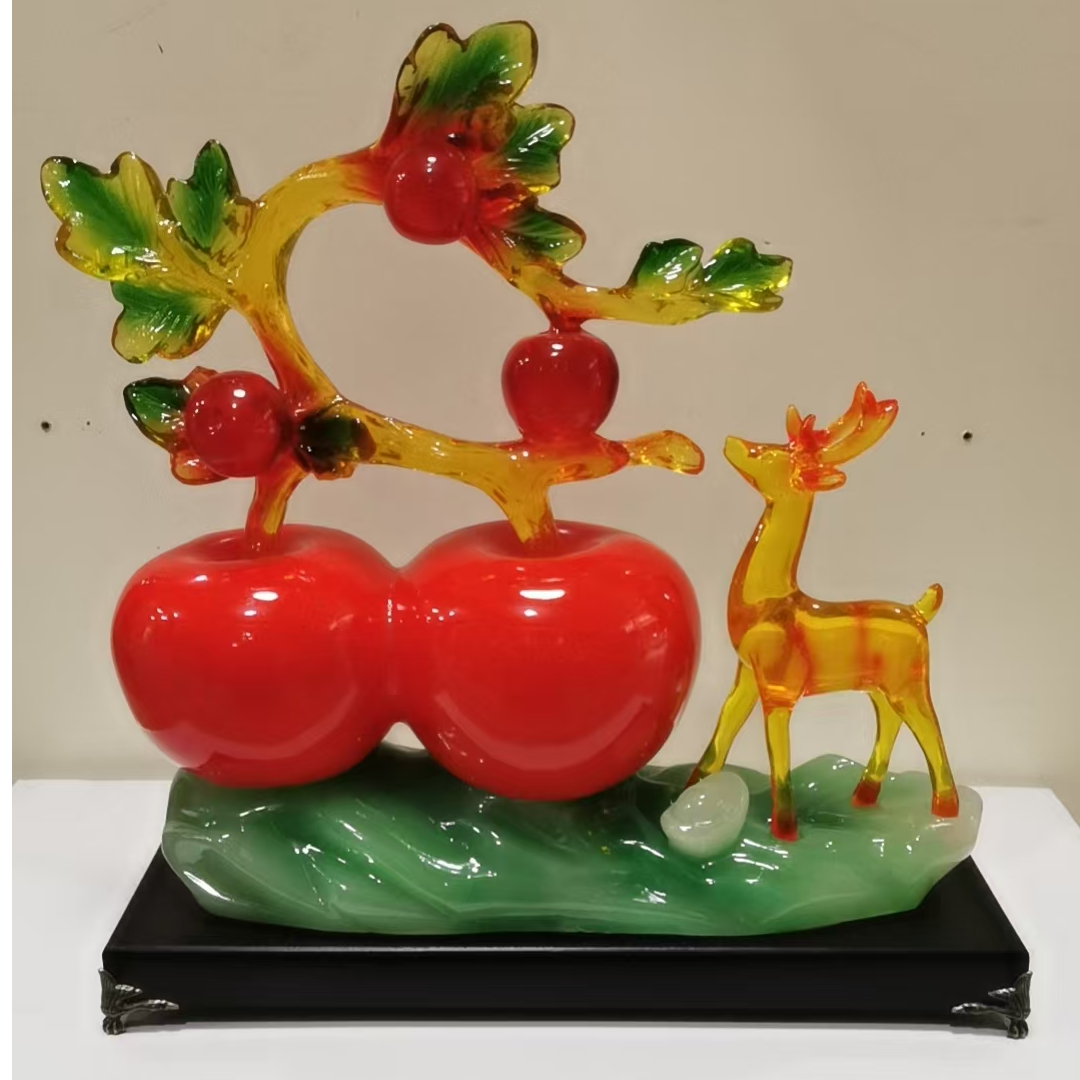 一鹿平安  客厅电视酒柜家居装饰品  工艺礼品摆件创意轻奢摆设