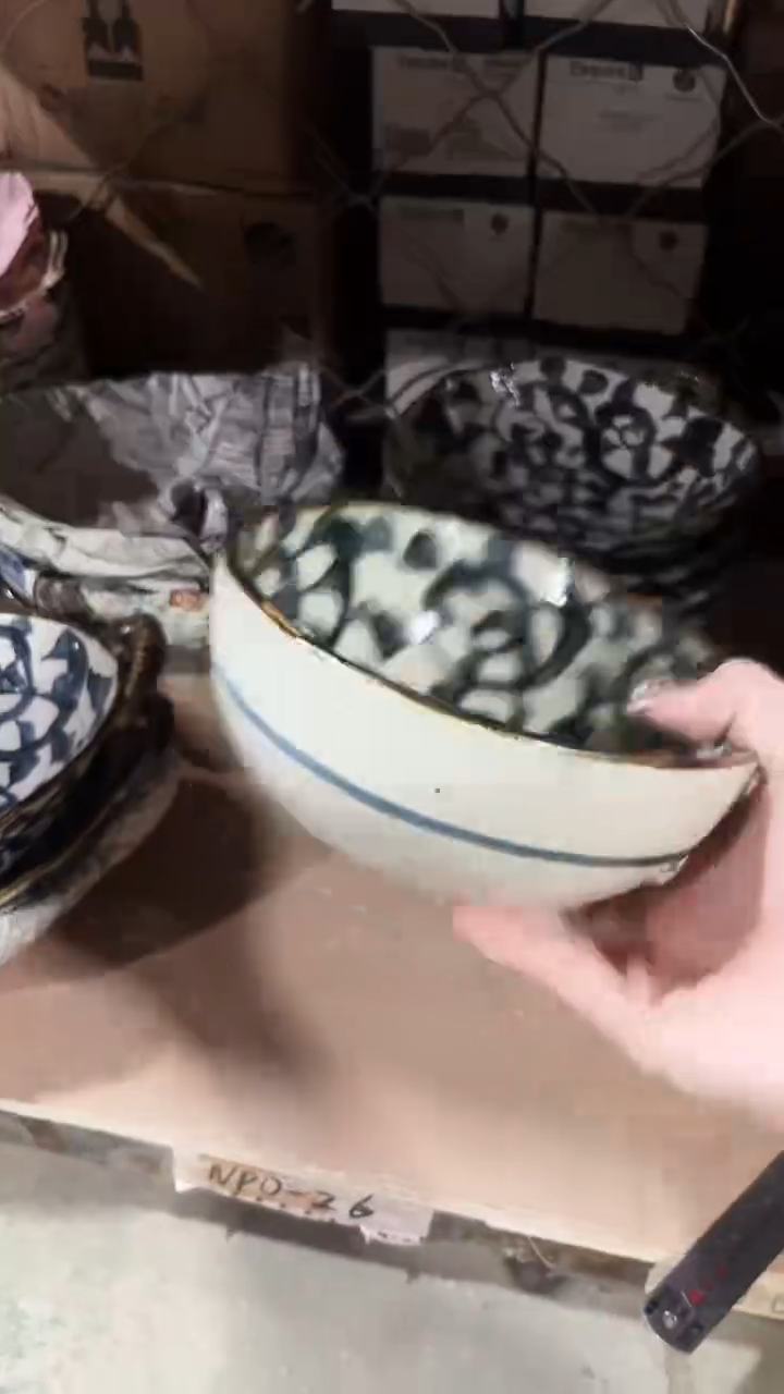 盘唐草椭圆中钵进口一个