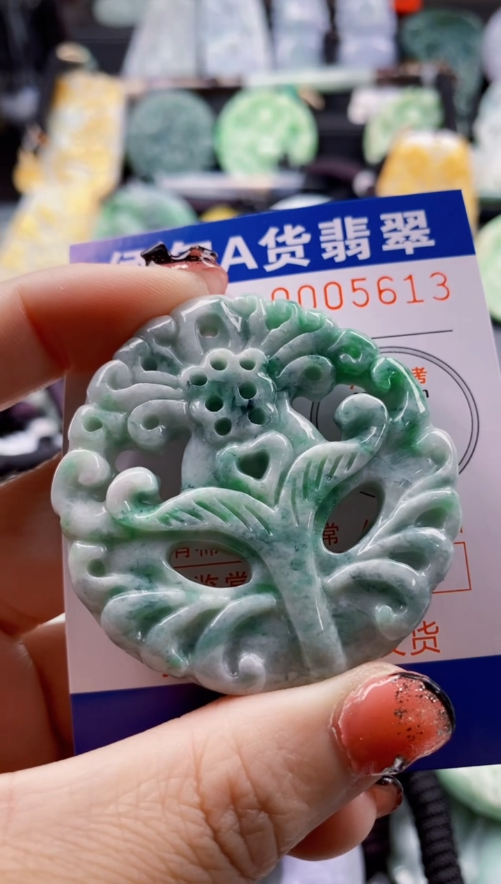 翡翠未镶嵌吊坠(不含链)1